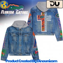 Florida Gators Football NCAA Hooded Denim Jacket