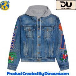 Florida Gators Football NCAA Hooded Denim Jacket