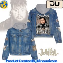 Jelly Roll Hooded Denim Jacket