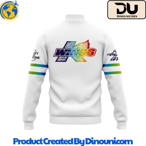 Kalamazoo Wings Uniform Rainbow Ice Baseball Jacket