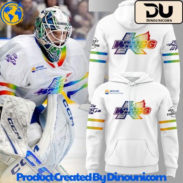 Kalamazoo Wings Uniform Rainbow Ice Hoodie