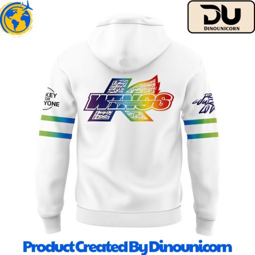 Kalamazoo Wings Uniform Rainbow Ice Hoodie