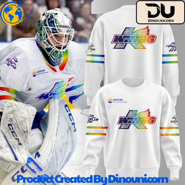 Kalamazoo Wings Uniform Rainbow Ice Sweater