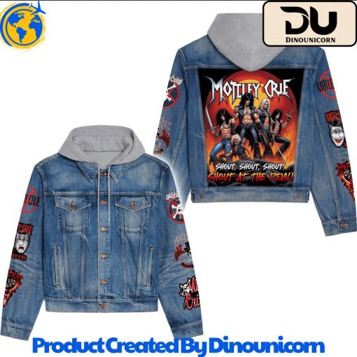 Motley Crue Hooded Denim Jacket