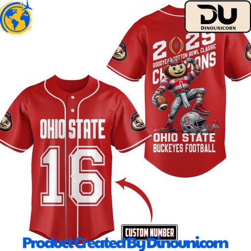 Ohio State Buckeyes Football NCAA Baseball Jersey