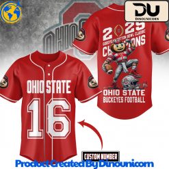 Ohio State Buckeyes Football NCAA Baseball Jersey