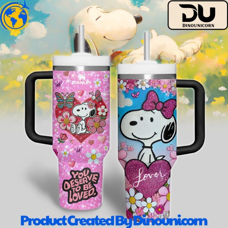 Snoopy Happy Valentine's Day Stanley Tumbler Cup