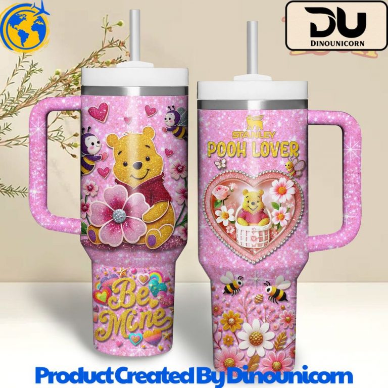 Winnie The Pooh Happy Valentine's Day Stanley Tumbler Cup