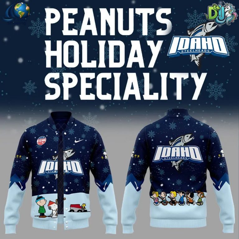 Idaho Steelheads Peanuts x Snoopy Baseball Jacket