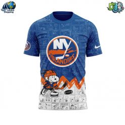 New York Islanders NHL 75th Anniversary of Peanuts T-shirt