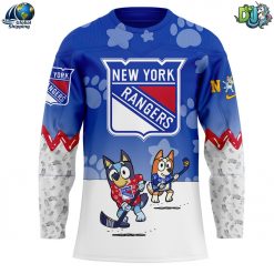 New York Rangers NHL Bluey and Bingo Hockey Jersey