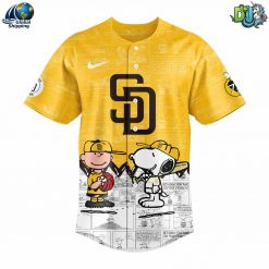 San Diego Padres MLB 75th Anniversary of Peanuts Baseball Jersey