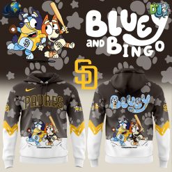 San Diego Padres MLB Bluey and Bingo Black Hoodie