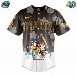 San Diego Padres MLB Bluey and Bingo Black Jersey