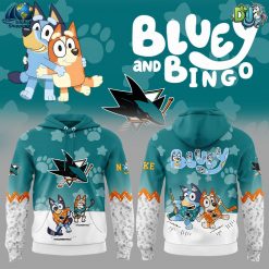 San Jose Sharks NHL Bluey and Bingo Hoodie