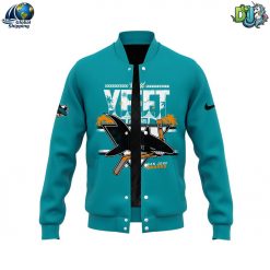 San Jose Sharks NHL Uceyjucey reppin’ the Teal Baseball Jacket