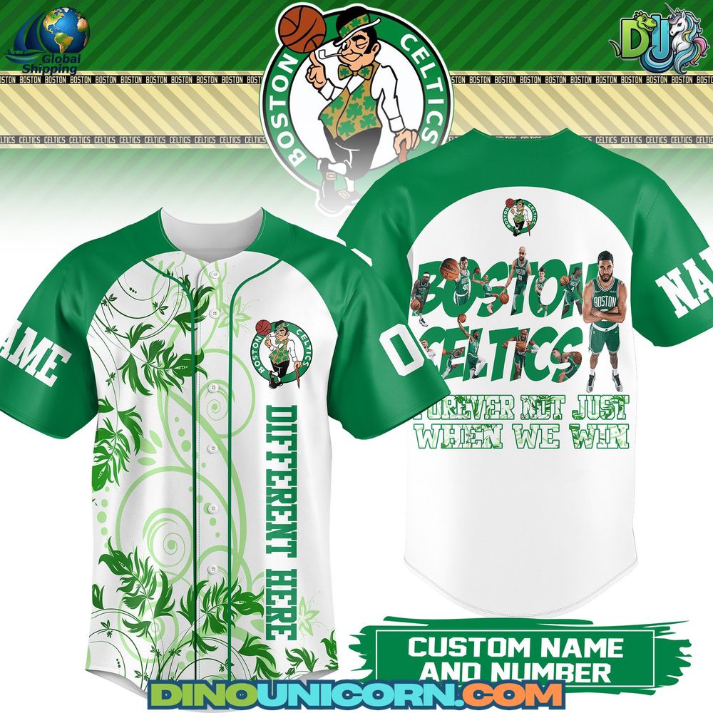 Boston Celtics NBA Baseball Jersey Boston Celtics NBA Baseball Jersey