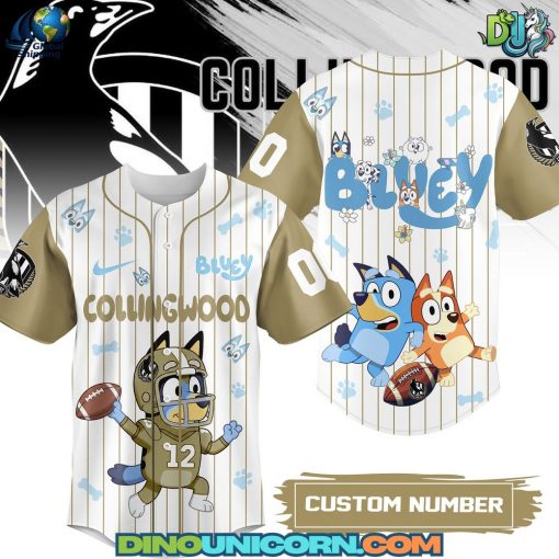 Collingwood Magpies x Bluey Baseball Jersey