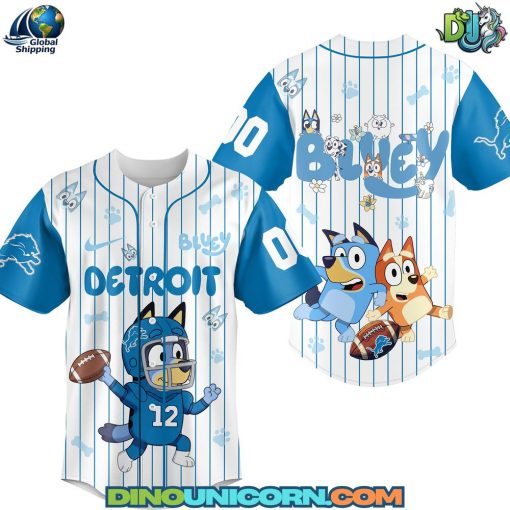 Detroit Lions NFL x Bluey Baseball Jersey