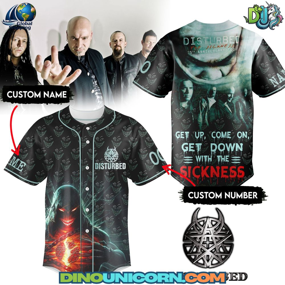 Disturbed Baseball Jersey Disturbed Baseball Jersey