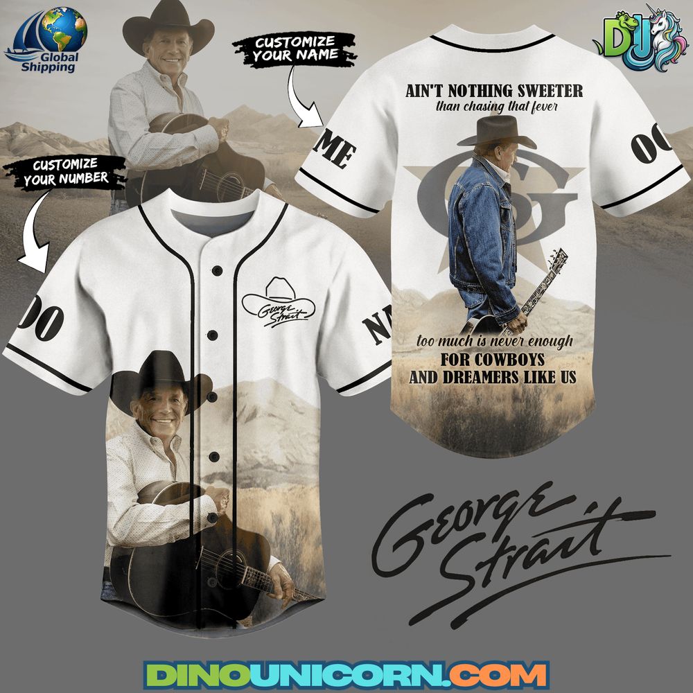 George Strait Baseball Jersey George Strait Baseball Jersey