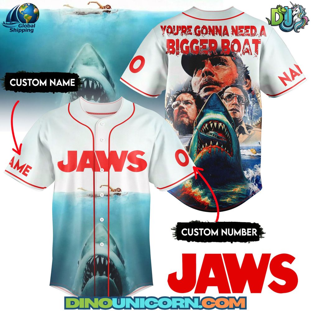 Jaws Baseball Jersey Jaws Baseball Jersey