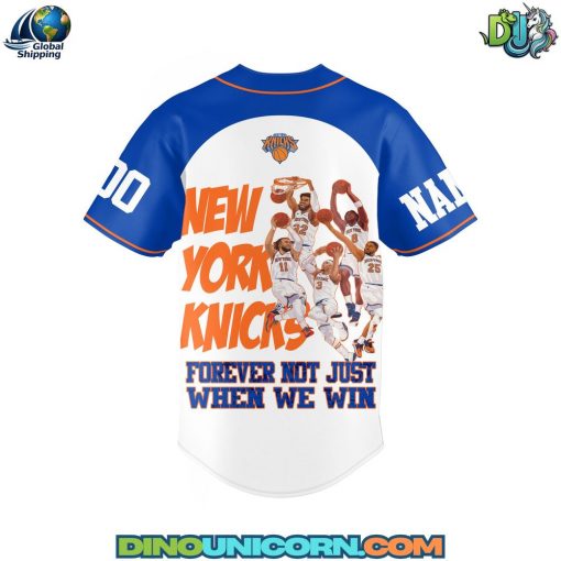 New York Knicks NBA Baseball Jersey