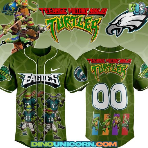 Philadelphia Eagles NFL x Ninja Turtles Baseball Jersey