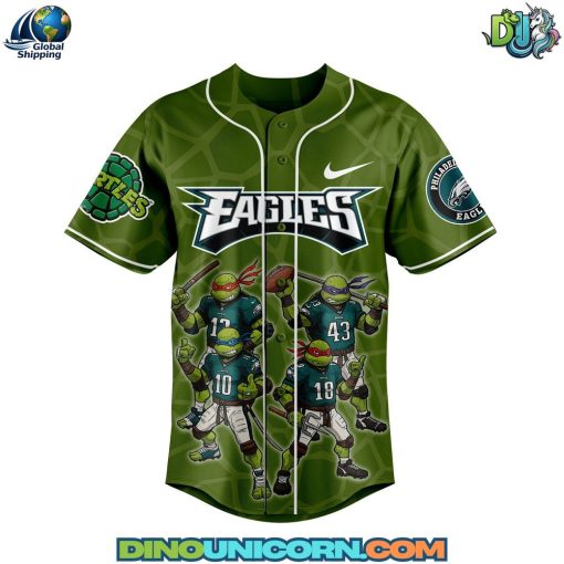 Philadelphia Eagles NFL x Ninja Turtles Baseball Jersey