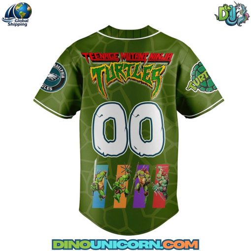 Philadelphia Eagles NFL x Ninja Turtles Baseball Jersey