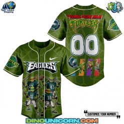 Philadelphia Eagles NFL x Ninja Turtles Baseball Jersey