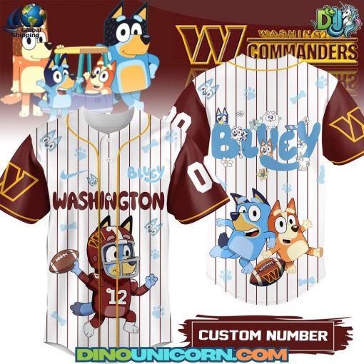 Washington Commanders NFL x Bluey Baseball Jersey