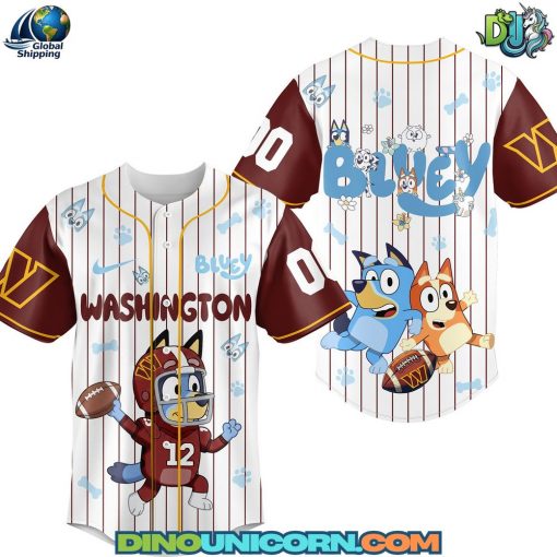Washington Commanders NFL x Bluey Baseball Jersey