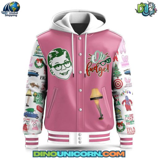 A Christmas Story Hooded Baseball Jacket