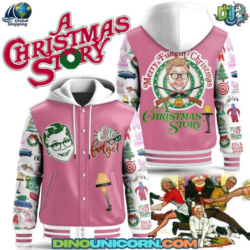 A Christmas Story Hooded Baseball Jacket