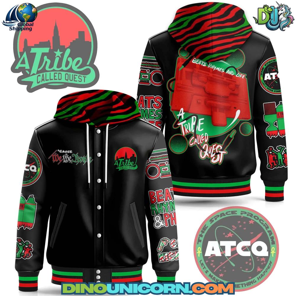 A Tribe Called Quest Hooded Baseball Jacket A Tribe Called Quest Hooded Baseball Jacket