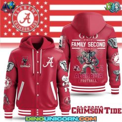 Alabama Crimson Tide Football NCAA Hooded Baseball Jacket
