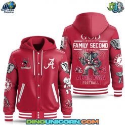 Alabama Crimson Tide Football NCAA Hooded Baseball Jacket