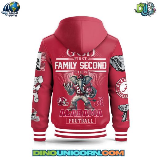 Alabama Crimson Tide Football NCAA Hooded Baseball Jacket