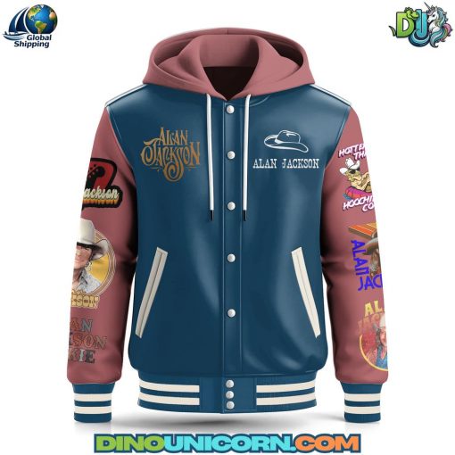 Alan Jackson Hooded Baseball Jacket
