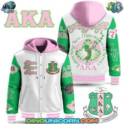 Alpha Kappa Alpha Hooded Baseball Jacket