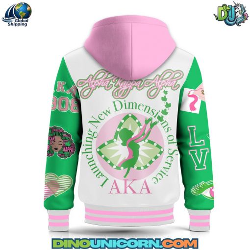 Alpha Kappa Alpha Hooded Baseball Jacket