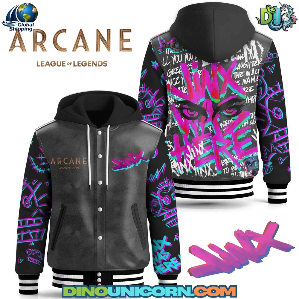 Arcane Hooded Baseball Jacket Arcane Hooded Baseball Jacket