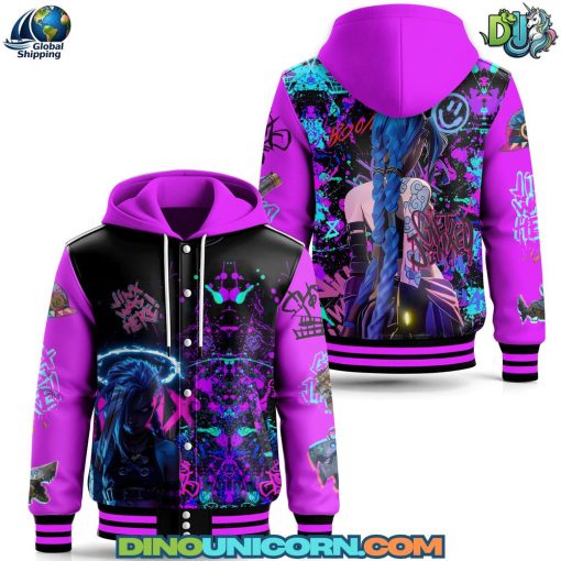 Arcane League of Legends Hooded Baseball Jacket