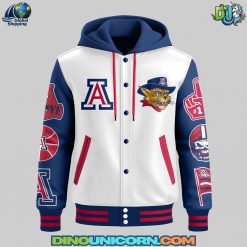 Arizona Wildcats Basketball Hooded Baseball Jacket