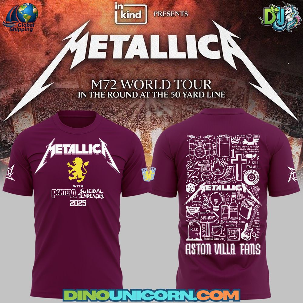 Aston Villa x M72 World Tour 2025 Tshirt Aston Villa x M72 World Tour 2025 T-shirt