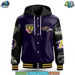 Baltimore Ravens NFL Hooded Baseball Jacket
