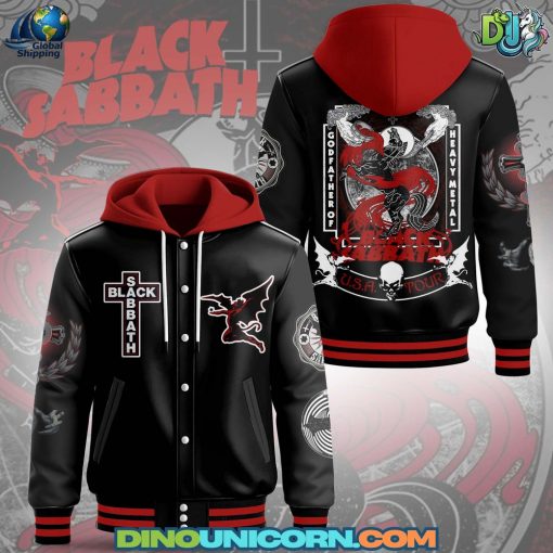 Black Sabbath Band Hooded Baseball Jacket