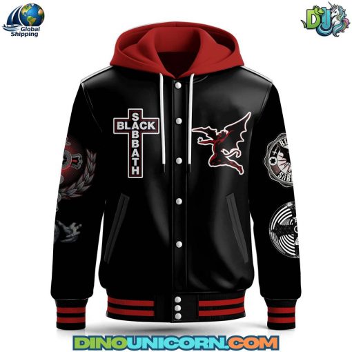 Black Sabbath Band Hooded Baseball Jacket