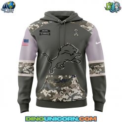 Detroit Lions NFL Salute to Service Club Hoodie